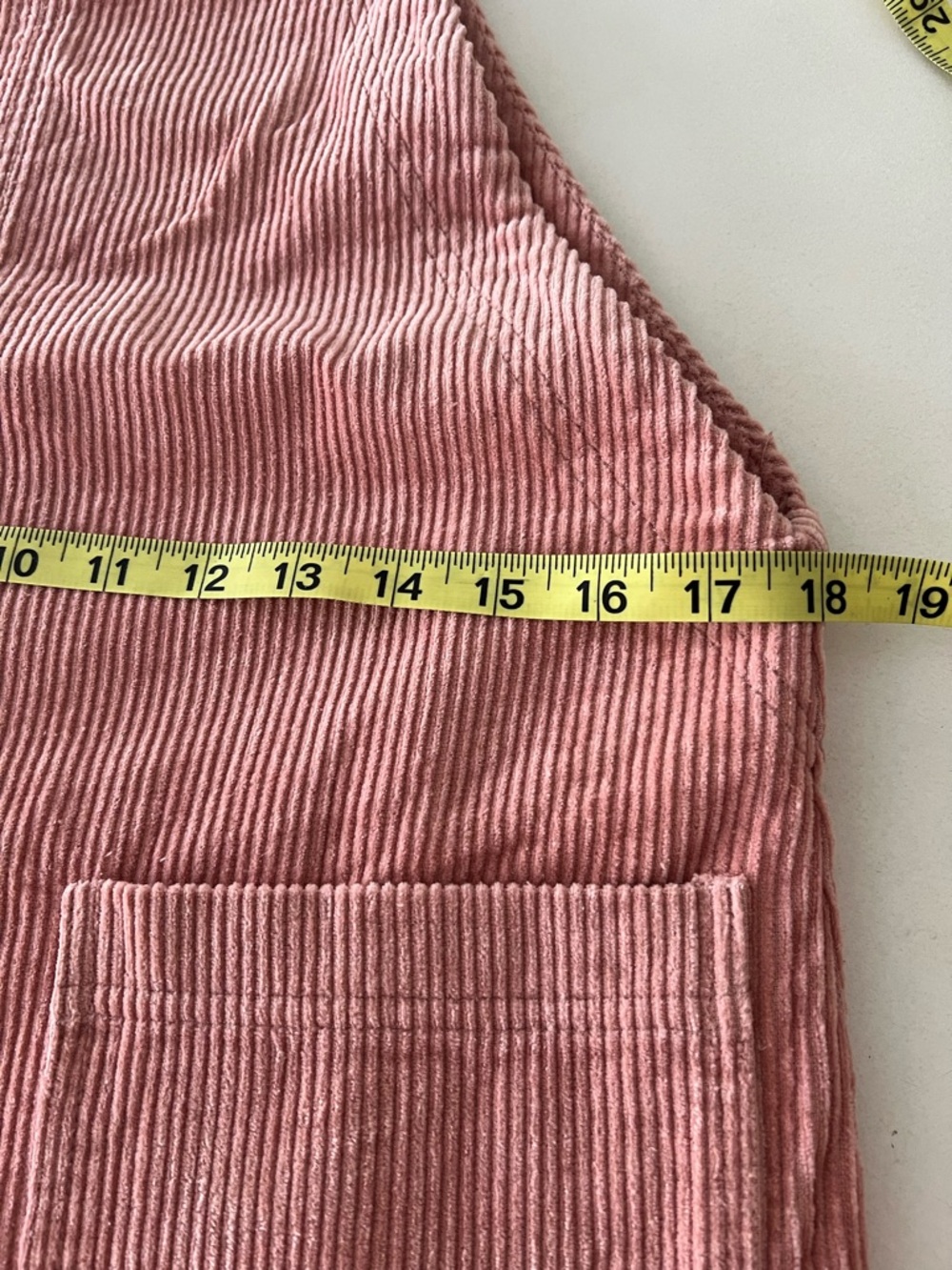 Forever 21 Pink Corduroy Pinafore Mini Dress M - Picture 6 of 7